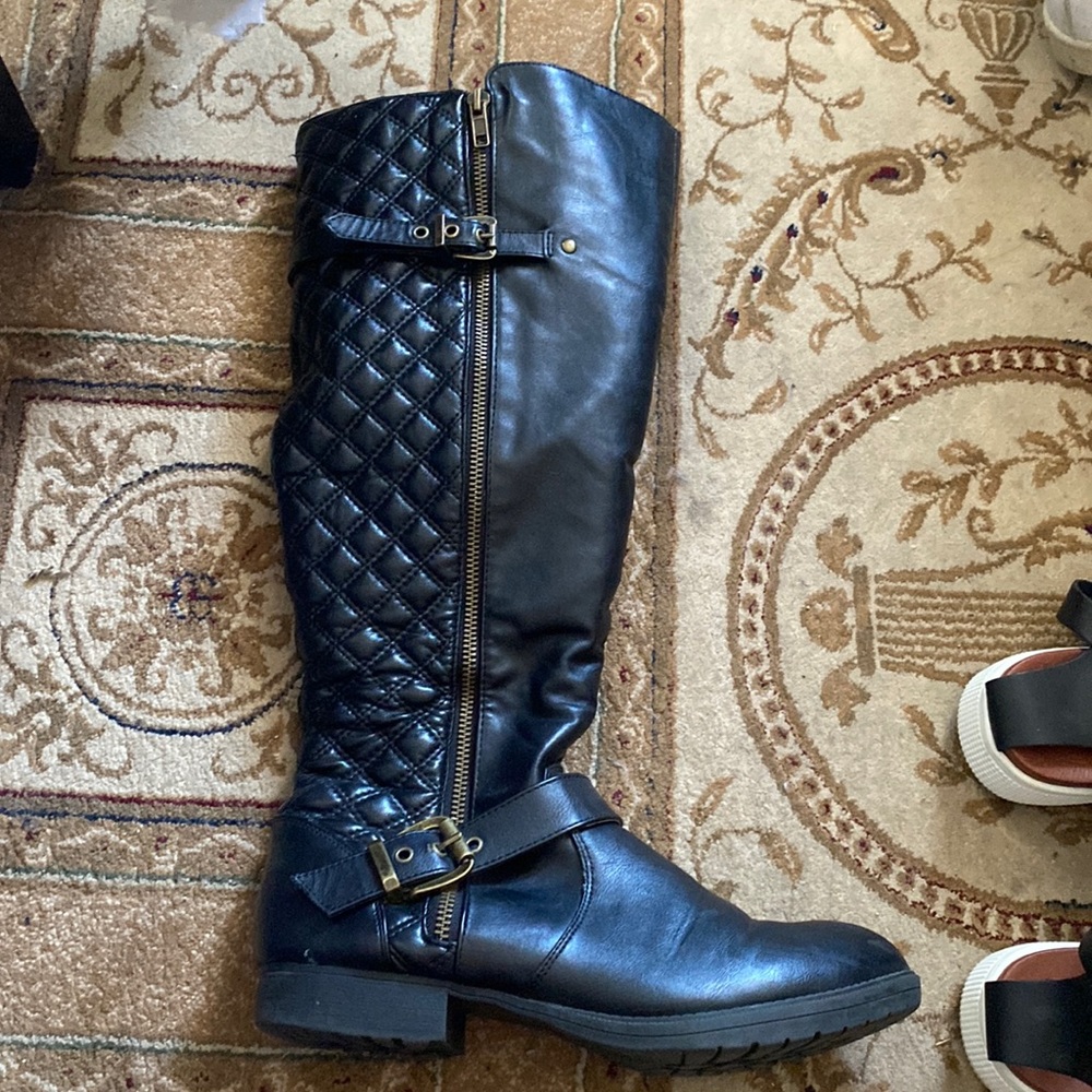 Steve Madden Black Riding Boots